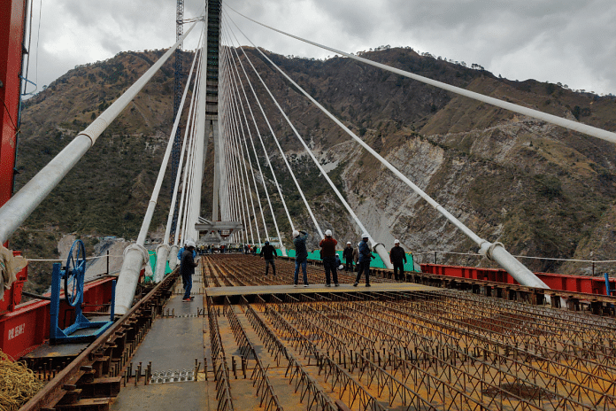 Anji Khad, India's first-ever cable-styled rail bridge, in Jammu's Reasi district | Sukriti Vats | ThePrint