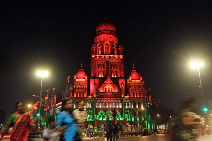 An illuminated view of the BMC office on the eve of Republic Day in Mumbai | ANI file photo