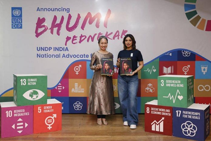 Bhumi Pednekar at a UNDP event in New Delhi Friday | Photo: Twitter/@UNDP_India