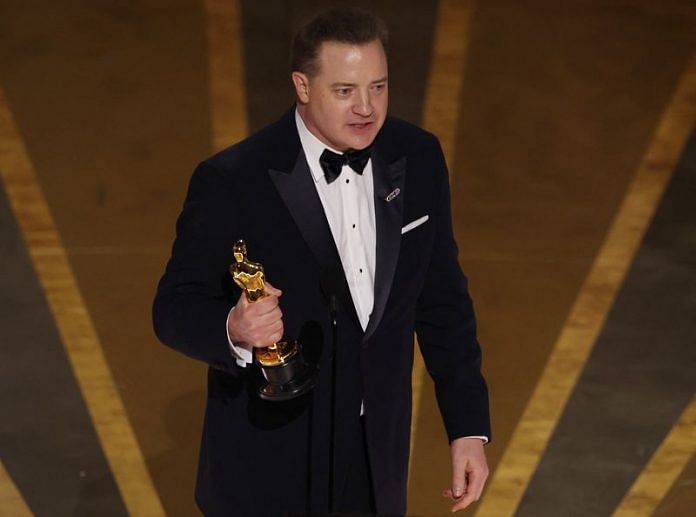 Brendan Fraser wins the Oscar for Best Actor during the Oscars show at the 95th Academy Awards in Hollywood, Los Angeles, California | Reuters