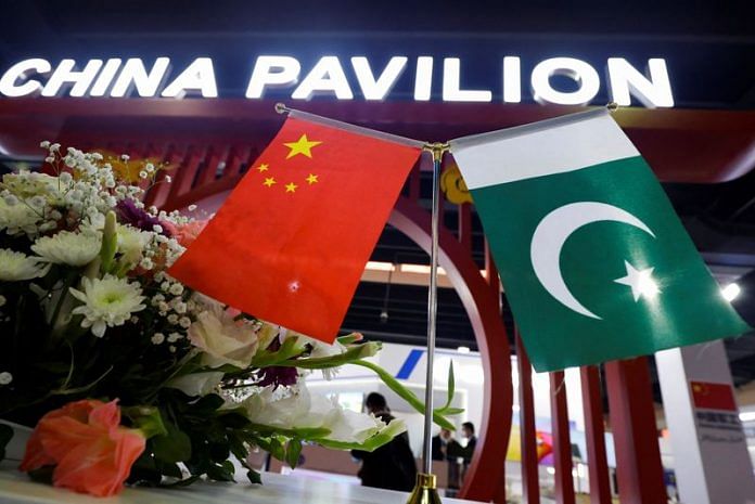 Flags of Pakistan and China are seen at the entrance of the China Pavilion in Karachi | Reuters file photo