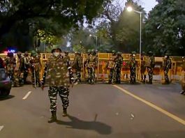 File photo of police personnel outside Israel Embassy in Delhi | Representational image | ANI