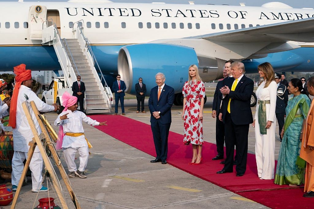 Donald Trump, Melania Trump, Ivanka Trump and Jared Kushner during visit to India in February 2020 | ANI