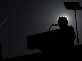 Former U.S. President Donald Trump speaks during the first rally for his re-election campaign at Waco Regional Airport in Waco, Texas, on 25 March 2023 | Reuters