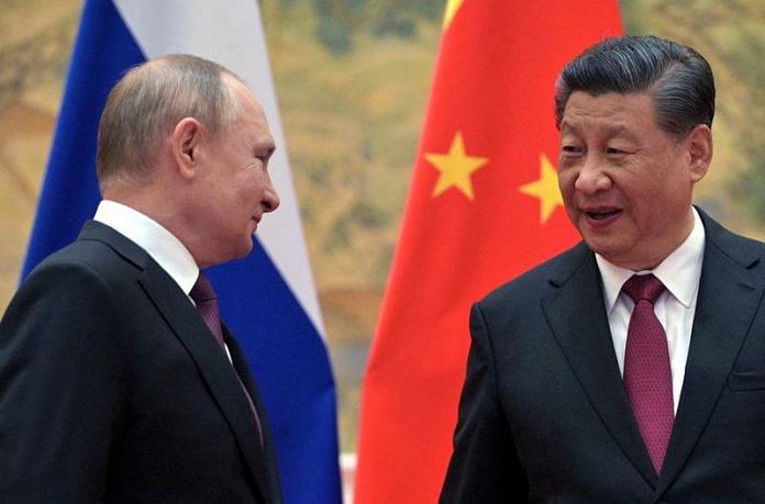 Russian President Vladimir Putin attends a meeting with Chinese President Xi Jinping in Beijing | File photo: Reuters