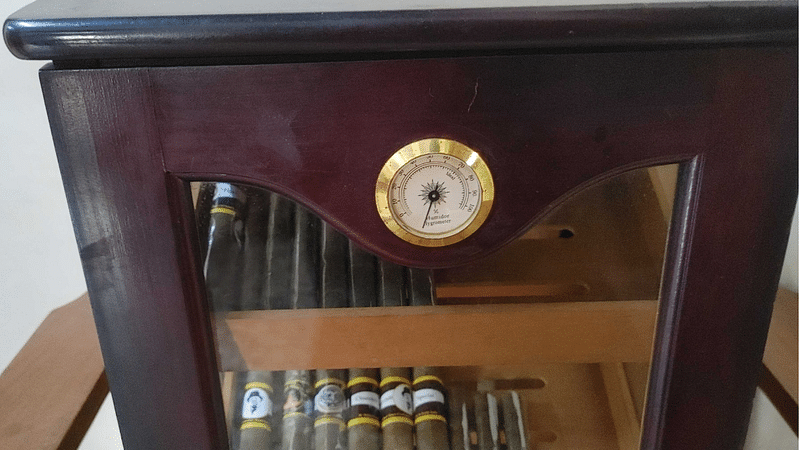 Cigars stored in a humidor, a storage device that helps maintain the cigars’ humidity level | Akshaya Nath/ThePrint