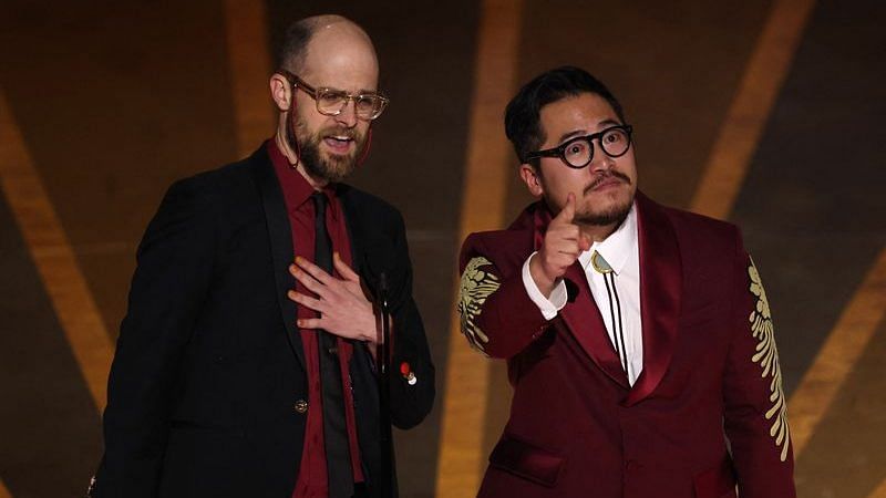Daniel Kwan and Daniel Scheinert win the Oscar for Best Director for "Everything Everywhere All at Once" during the Oscars show at the 95th Academy Awards in Hollywood, Los Angeles, California on 12 March, 2023 | Reuters