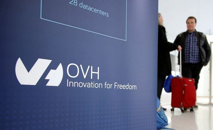 Visitors stand at the French web-hosting and server provider OVH Group new headquarters in Paris | File Photo: Reuters