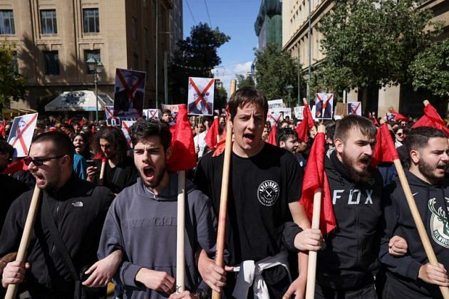 Greeks Rally To Protest At Deadly Crash As Rail Workers Strike Theprint 0488