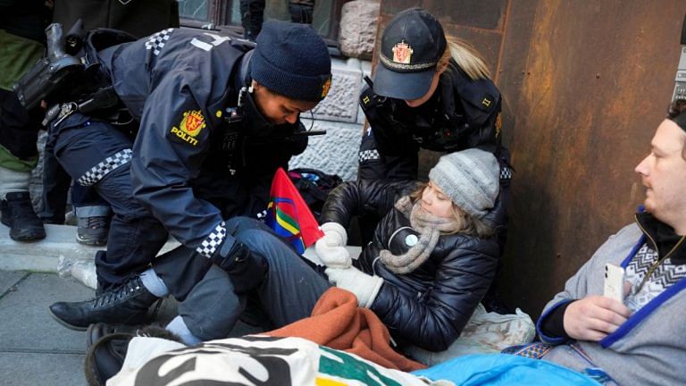 Greta Thunberg detained by Norway police during demonstration