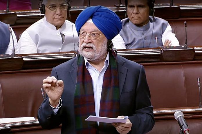 File photo of Union Minister Hardeep Singh Puri | Photo: ANI