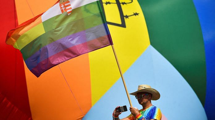 File photo of a person attending the Budapest Pride march in Budapest | Photo: Reuters