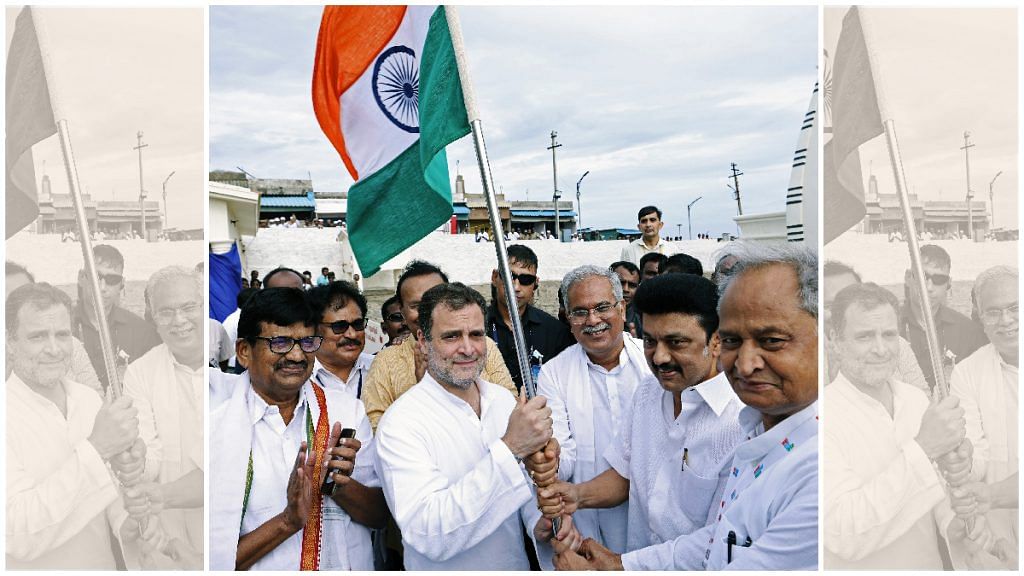 File photo of Congress leader Rahul Gandhi at launch of the Bharat Jodo Yatra in Kanyakumari | ANI