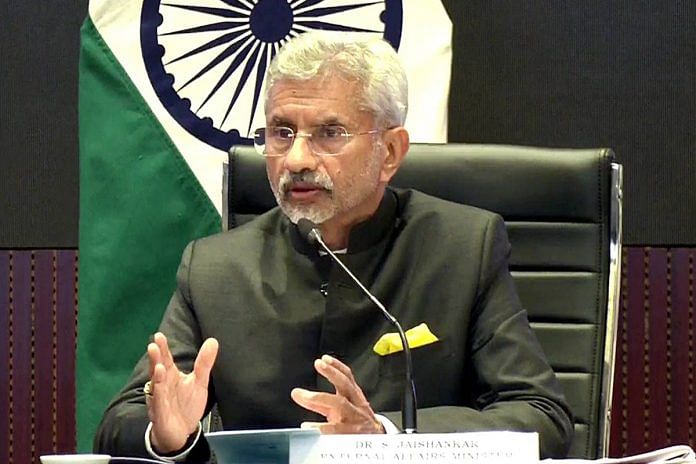 External Affairs Minister S. Jaishankar addresses a press conference after the Plenary session of the G20 Foreign Ministers' Meeting in New Delhi Thursday | ANI