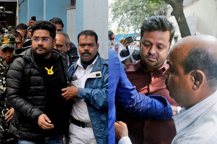 Kuntal Ghosh and Santanu Banerjee in ED custody. | ANI