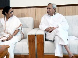 File photo of TMC chief Mamata Banerjee and BJD president Naveen Patnaik | ANI