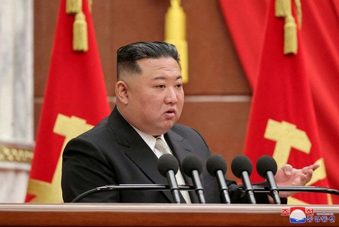 North Korean leader Kim Jong Un attends the 7th enlarged plenary meeting of the 8th Central Committee of the Workers' Party of Korea in Pyongyang, North Korea, on 1 March, 2023 | Photo: KCNA/via Reuters