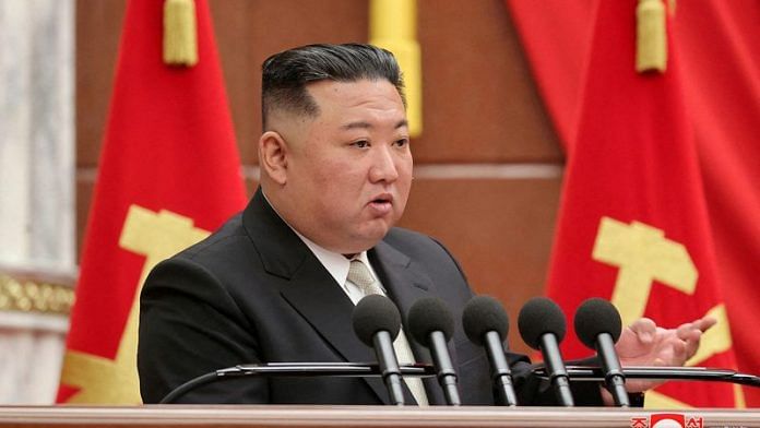 North Korean leader Kim Jong Un attends the 7th enlarged plenary meeting of the 8th Central Committee of the Workers' Party of Korea in Pyongyang, North Korea on 1 March, 2023 in this photo released by North Korea's Korean Central News Agency (KCNA) | Reuters