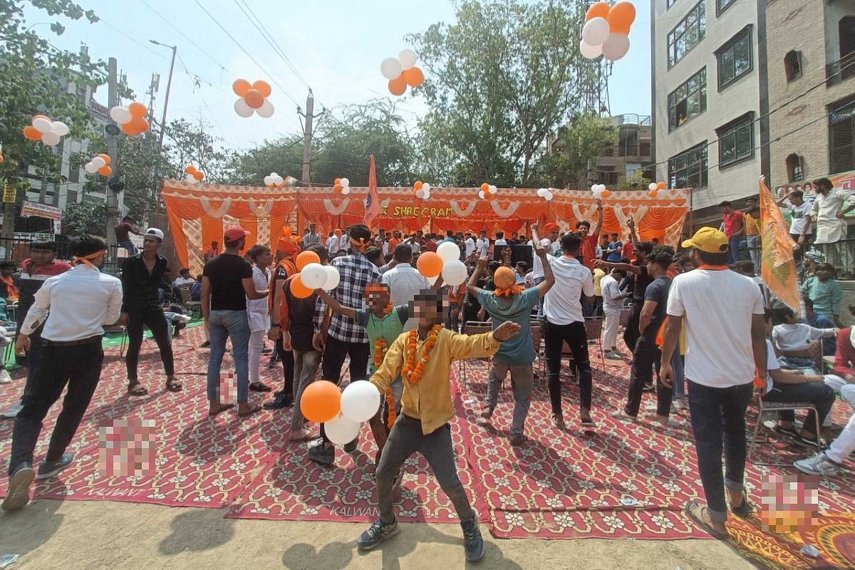 Ram Navami celebration in Jahangirpuri Thursday | Debdutta Chakraborty | ThePrint