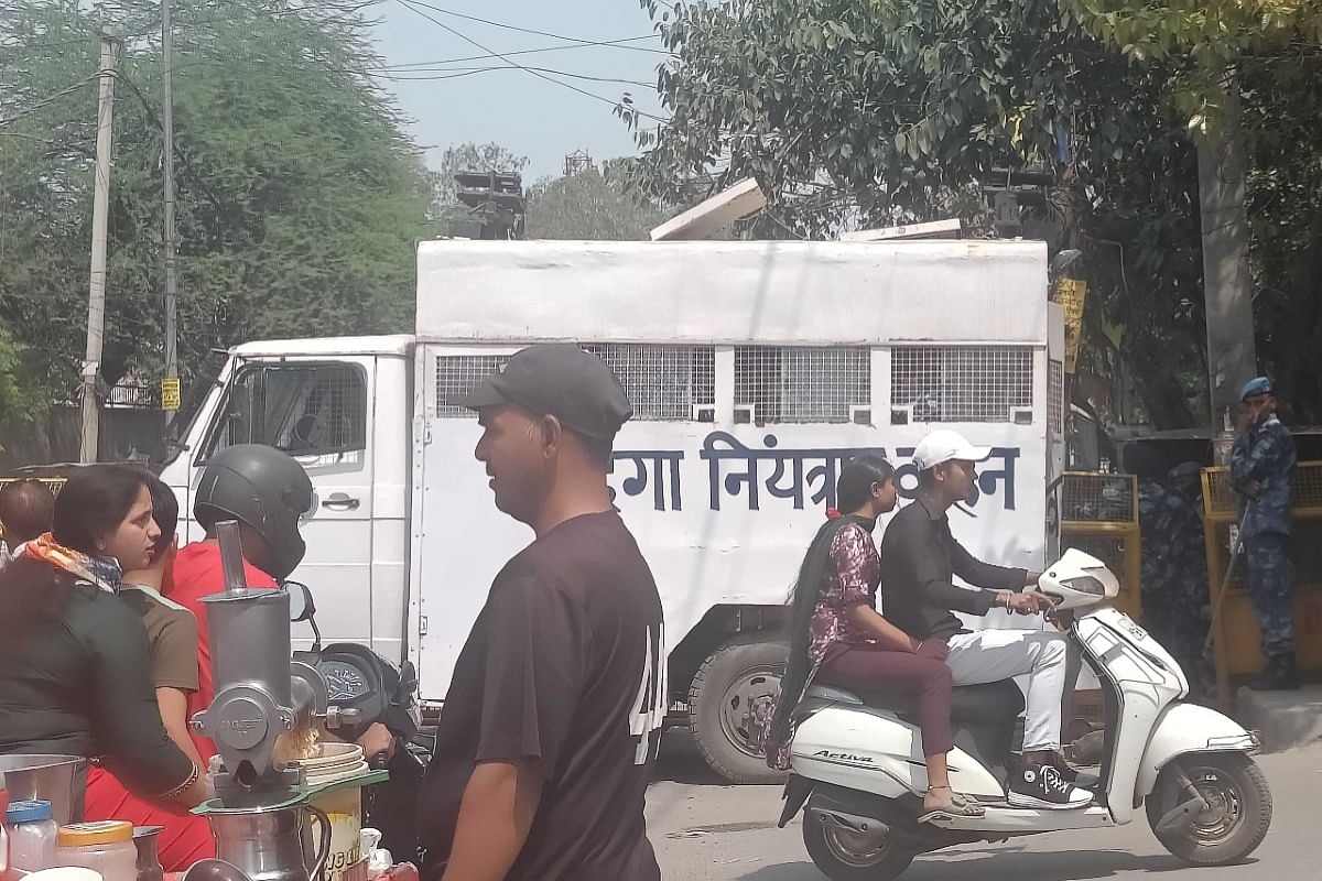 RAF vehicle spotted in Jahangirpuri Thursday | Debdutta Chakraborty | ThePrint