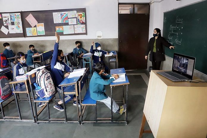 Representational image of a classroom in a Delhi school | ANI