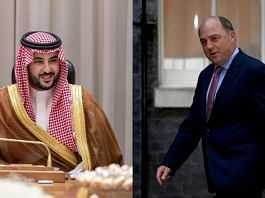 File photo of Saudi Defence Minister Prince Khalid bin Salman and British Defence Secretary Ben Wallace | Reuters
