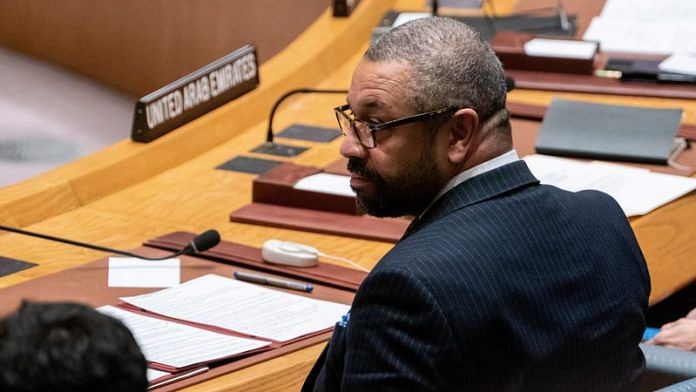 British Secretary of State for Foreign, Commonwealth and Development Affairs James Cleverly | File Photo: Reuters