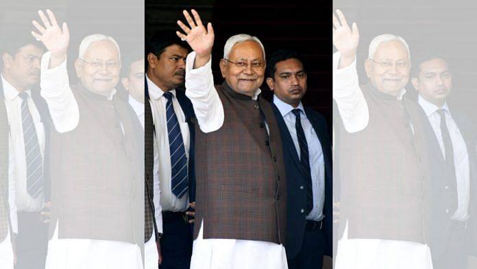 Bihar Chief Minister Nitish Kumar arrives during the Budget session of the state Assembly, in Patna on 28th February, 2023 | ANI