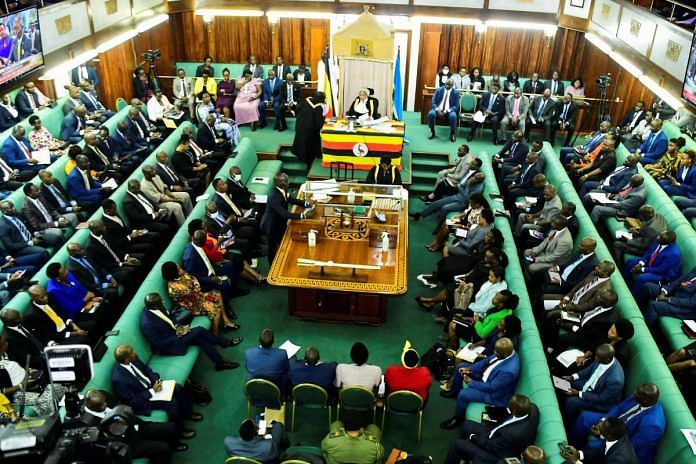 Ugandan legislators participate in the debate of the Anti-Homosexuality bill during a sitting at the Parliament building in Kampala, Uganda 21 March, 2023 | Reuters
