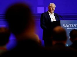 US Secretary of the Air Force Frank Kendall speaks at the Singapore Defence Technology Summit in Singapore 23 March, 2023 | Reuters