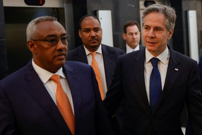 US Secretary of State Antony Blinken meets Ethiopian Deputy Prime Minister and Foreign Minister Demeke Mekonnen in Addis Ababa, Ethiopia | Reuters