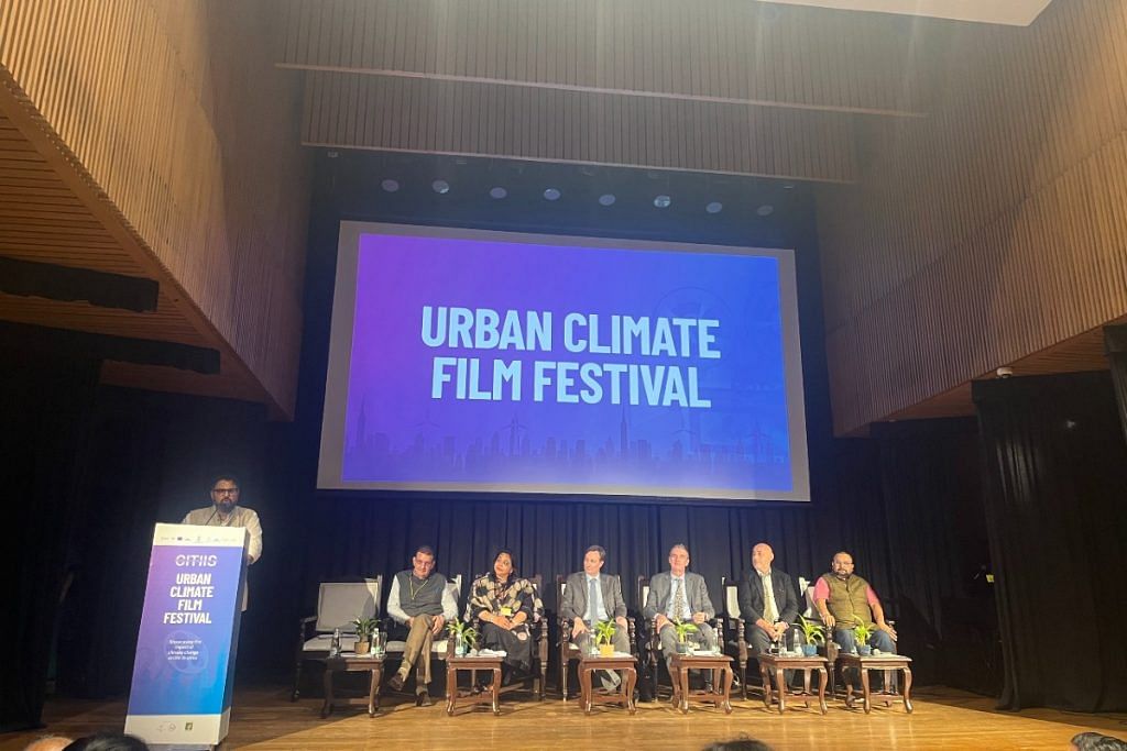 Naim Keruwala delivering opening remarks at ‘Urban Climate Film Festival' on 24 March | Monami Gogoi | ThePrint