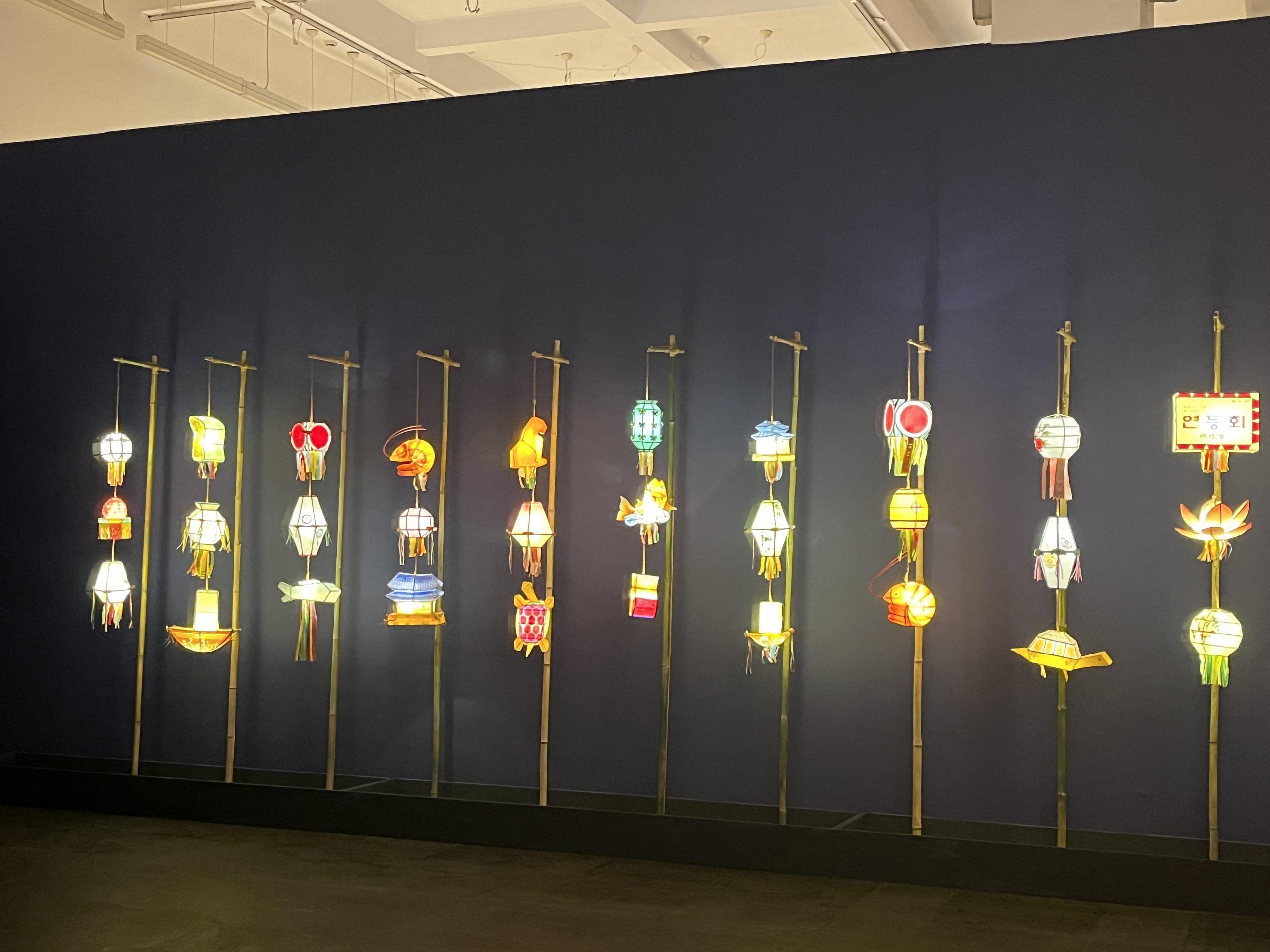 Paper lanterns on display at the exhibition at NGMA | Photo by Monami Gogoi | ThePrint