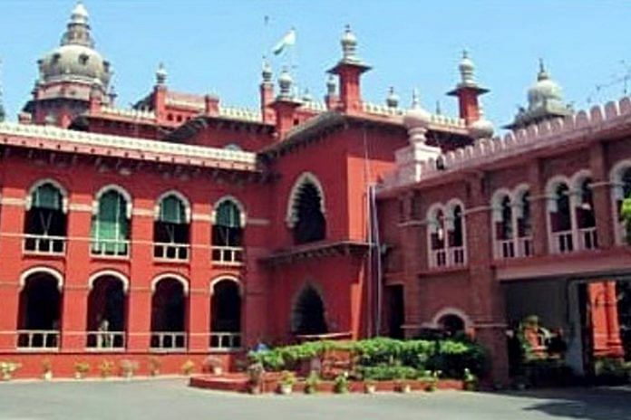 File photo of the Madras High Court | Photo: ANI