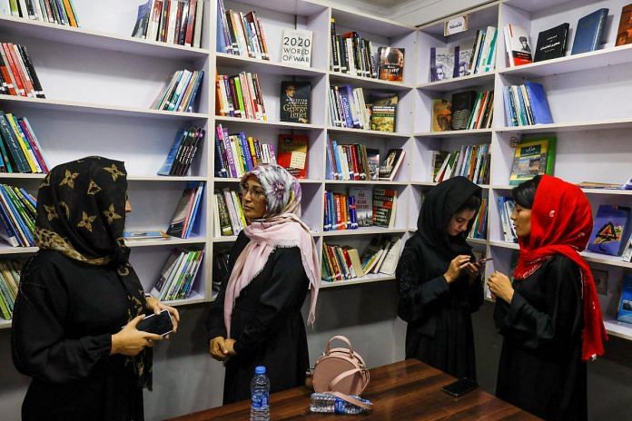 Afghan women attend the inauguration of women's library in Kabul, on August 24, 2022 | Reuters file photo