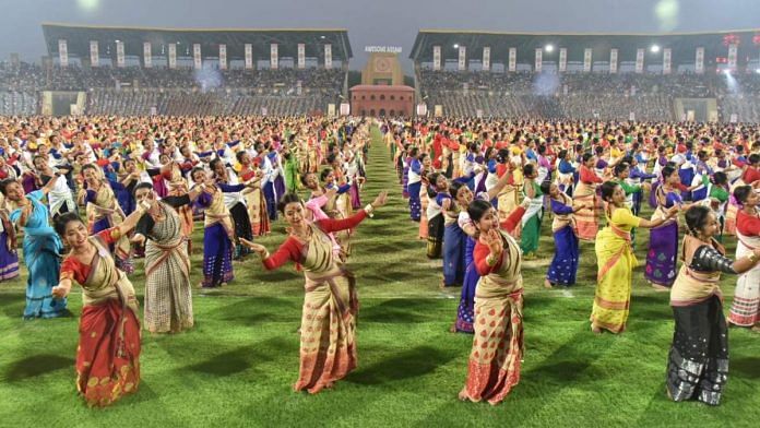 The performance took place at Guwahati’s Sarusajai Stadium | Credit: Assam government