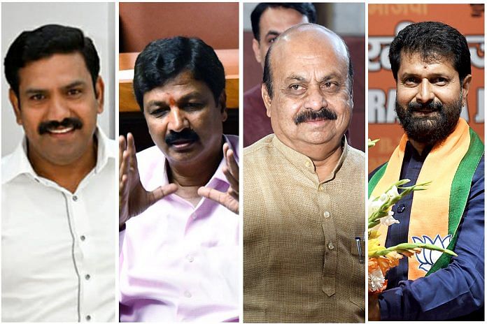 BJP's candidate list includes Karnataka unit vice-president and son of B.S. Yediyurappa B. Y. Vijayendra, ex-minister Ramesh Jarkiholi, Chief Minister Basavaraj Bommai and party's national general secretary CT Ravi | ANI file photos   