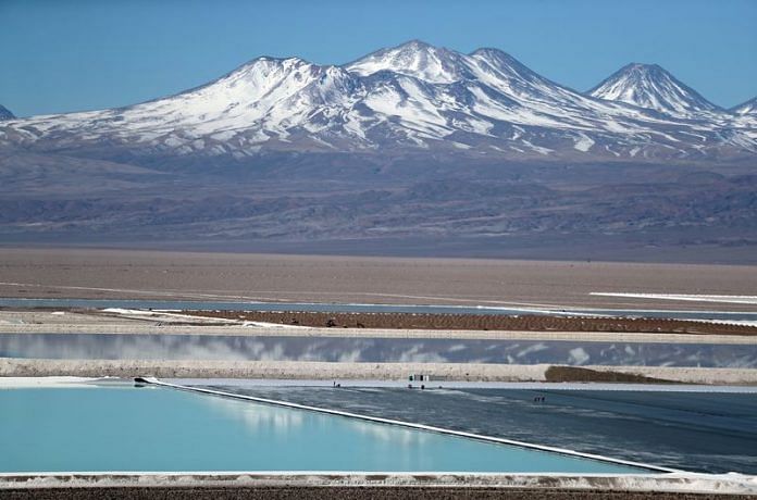 A view of a brine pool of a lithium mine on the Atacama salt flat in the Atacama desert, Chile | Reuters File Photo