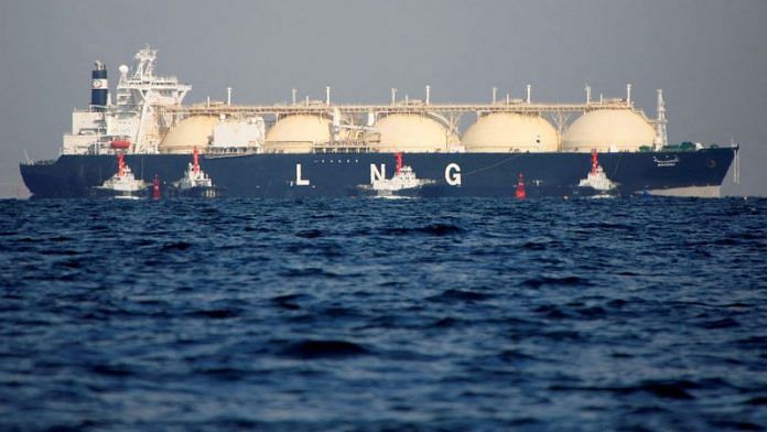 A liquefied natural gas (LNG) tanker is tugged towards a thermal power station in Futtsu, east of Tokyo, Japan | File Photo: Reuters