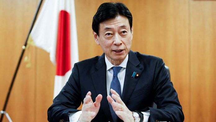 Nishimura Yasutoshi, Minister of Economy, Trade and Industry (METI), talks during an interview with Reuters in Tokyo | File Photo: Reuters