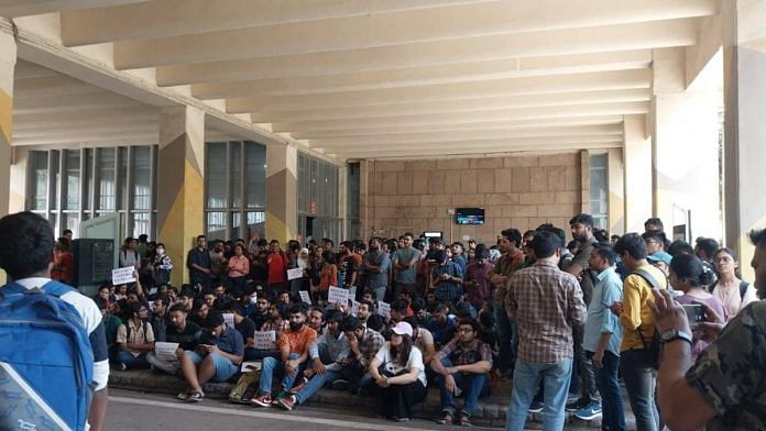 IIT-Delhi students protest against the hostel mess fee hike on campus | By special arrangement