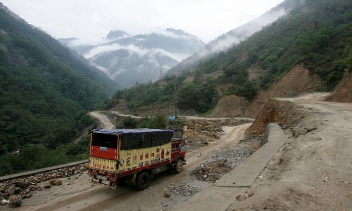 An LPG delivery truck drives along Tezpur-Tawang highway which runs to the Chinese border, in the northeastern Indian state of Arunachal Pradesh | Reuters file photo