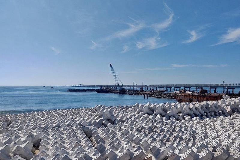 A view of an under-construction coal jetty of the planned 1,320-megawatt power plant on the coastline near Udangudi, Tamil Nadu | File Photo: Reuters