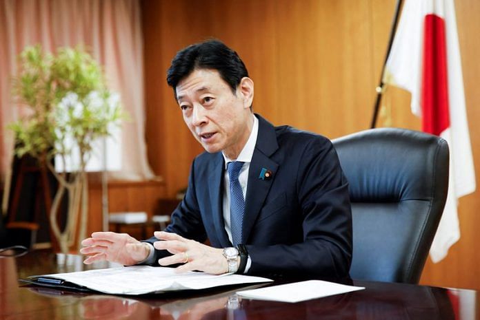 Nishimura Yasutoshi, Japan's Minister of Economy, Trade and Industry (METI), talks during an interview | Reuters file photo