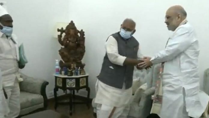 Jitan Ram Manjhi meeting Amit Shah in Delhi Wednesday | ANI