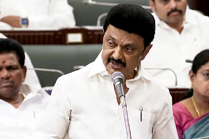 Tamil Nadu CM MK Stalin in state assembly | ANI file photo