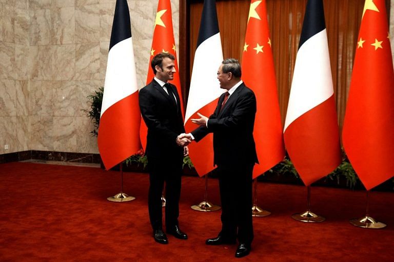 French President Macron meets Chinese Premier Li as EU leaders begin Beijing talks