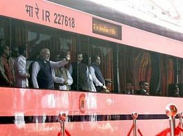 Prime Minister Narendra Modi on Saturday flagged off the Bhopal-Delhi Vande Bharat Express train in Bhopal | ANI