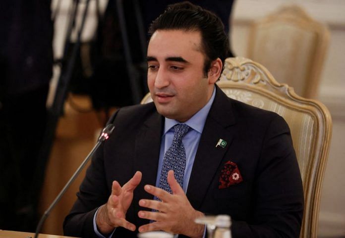 Pakistan's Foreign Minister Bilawal Bhutto Zardari speaks during a meeting | Reuters file photo