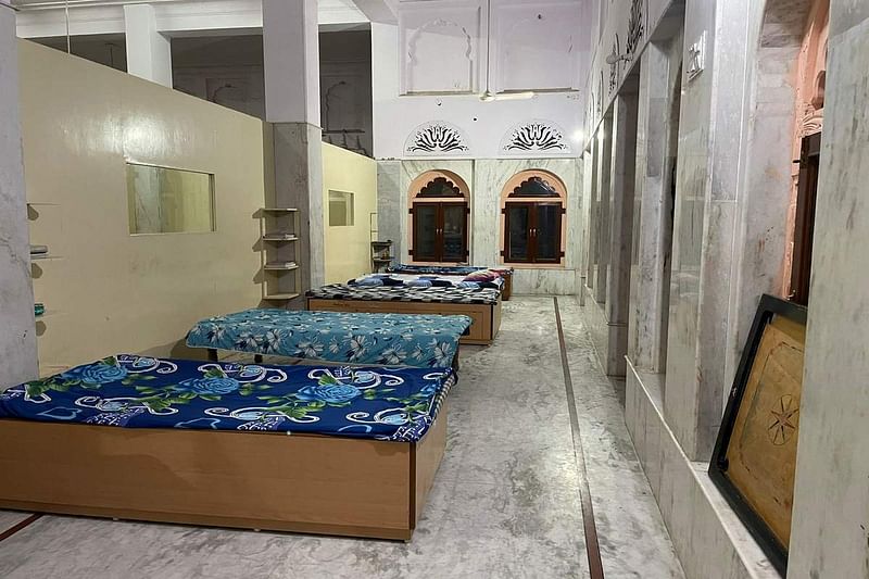 Residential quarters of students at the Narvar Ashram Seva Samity Ved Vidyalaya